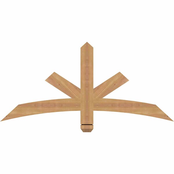 Ekena Millwork Alberta Smooth Timber Gable Bracket, Western Red Cedar, 48"W x 22"H x 1 1/2"D x 3 1/2"F, 11/12 Pitch GBW048X22X0204ALB00SWR - main